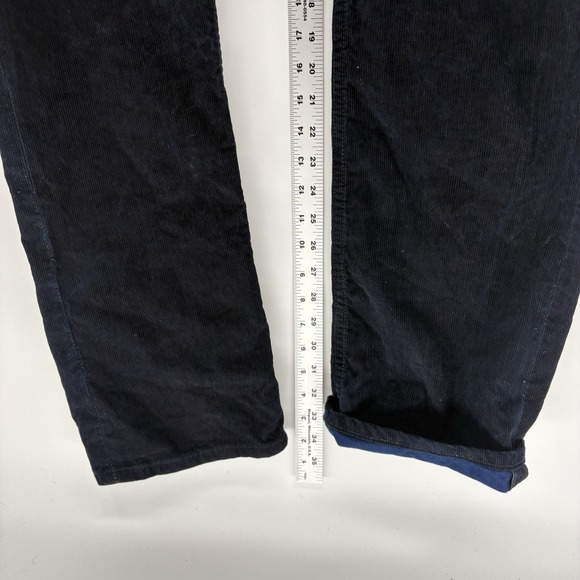 Gustin Corduroy Selvedge Pants Button Fly Straight Blue Redline USA Men 36x34 - Picture 8 of 14